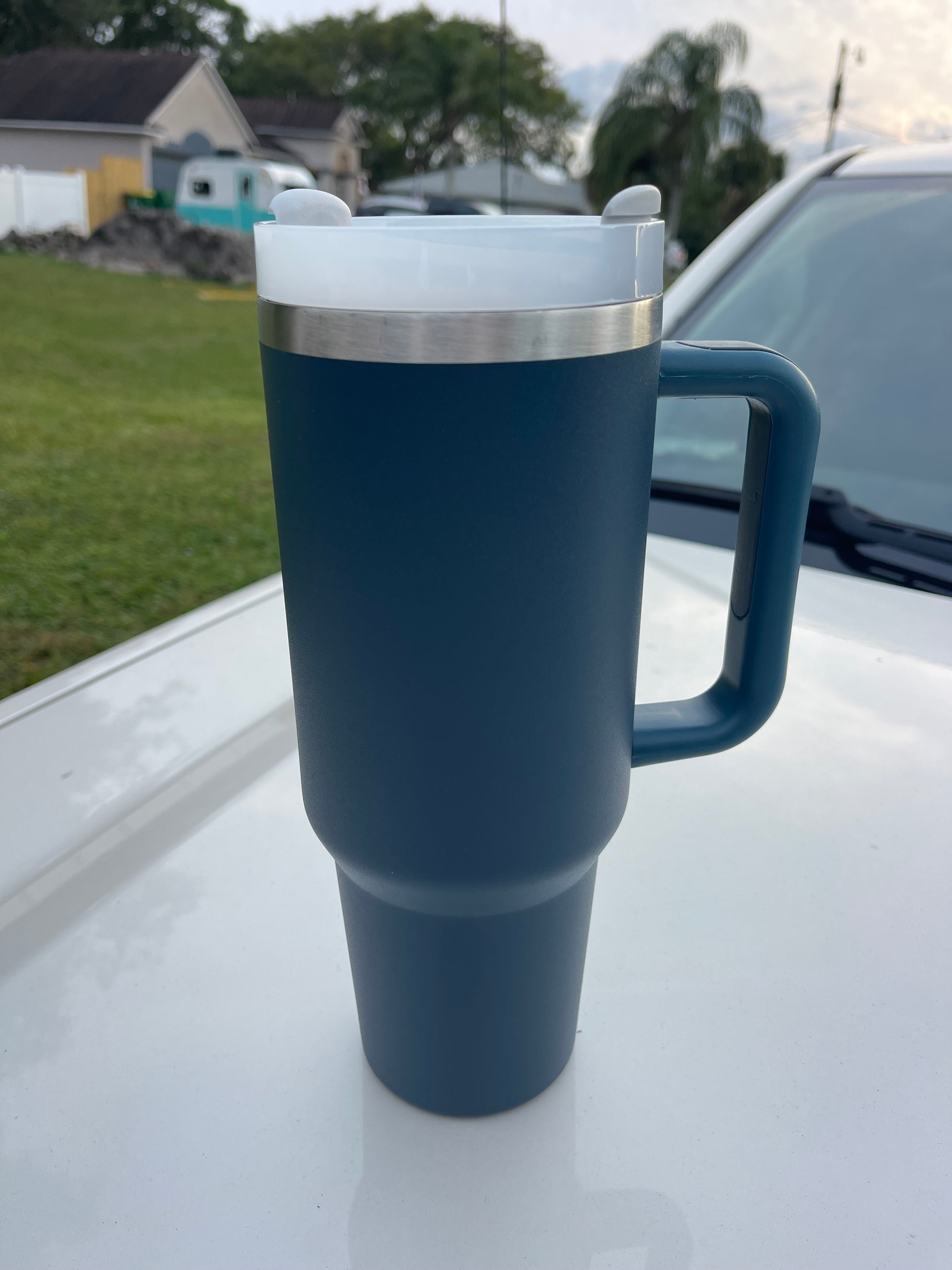 40 oz 1.0 Powder Coated w/ Handle Tumbler – Stainless Steel Heaven LLC